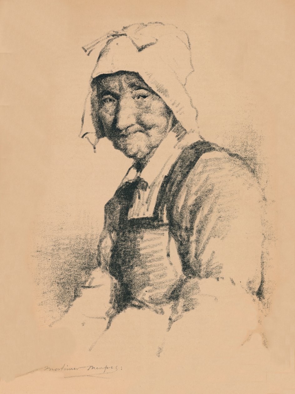 Vanhan naisen muotokuva, c1890, 1894 tekijältä Mortimer L Menpes