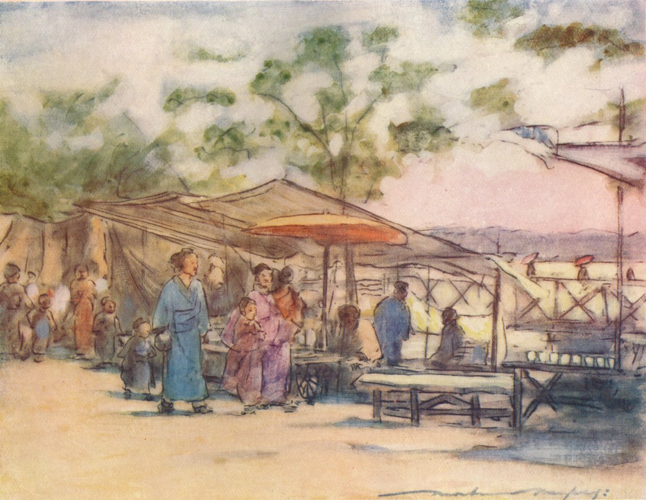 "Päivän loppu ja festivaalin loppu", c1887, 1901 tekijältä Mortimer L Menpes