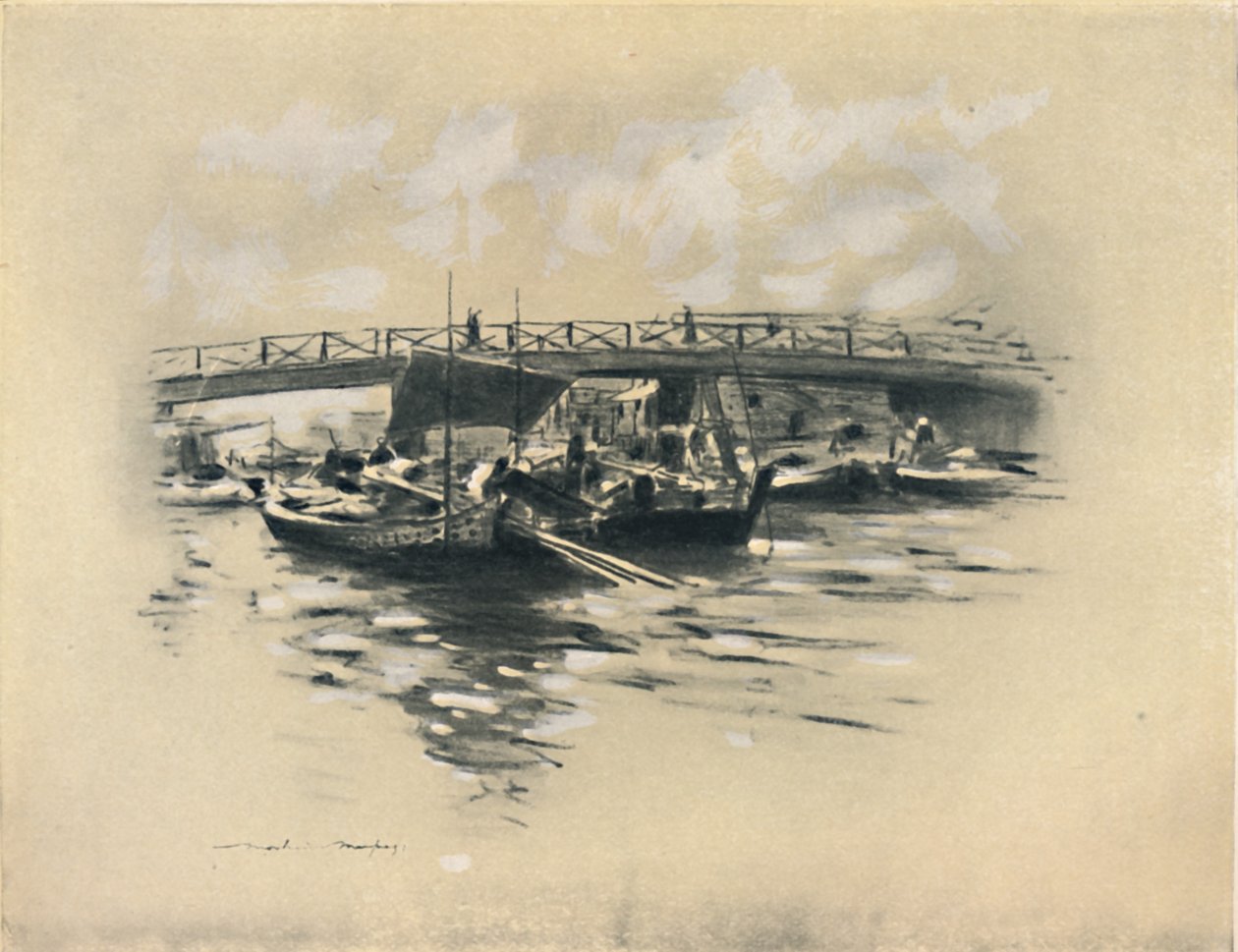 "Ogara-joki Tokiossa", 1903 tekijältä Mortimer L Menpes