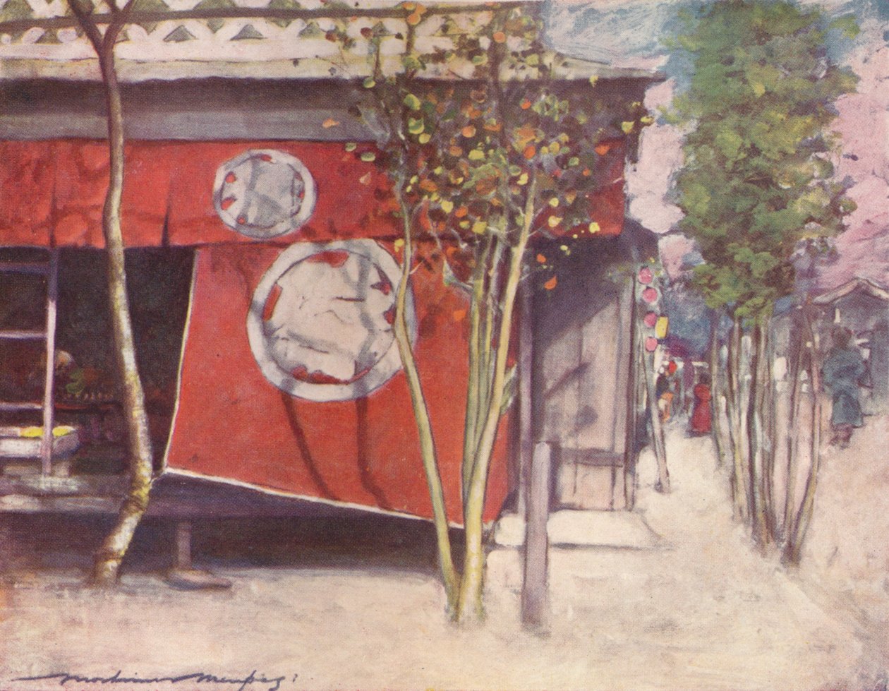 "Punainen esirippu", c1887, 1901 tekijältä Mortimer L Menpes
