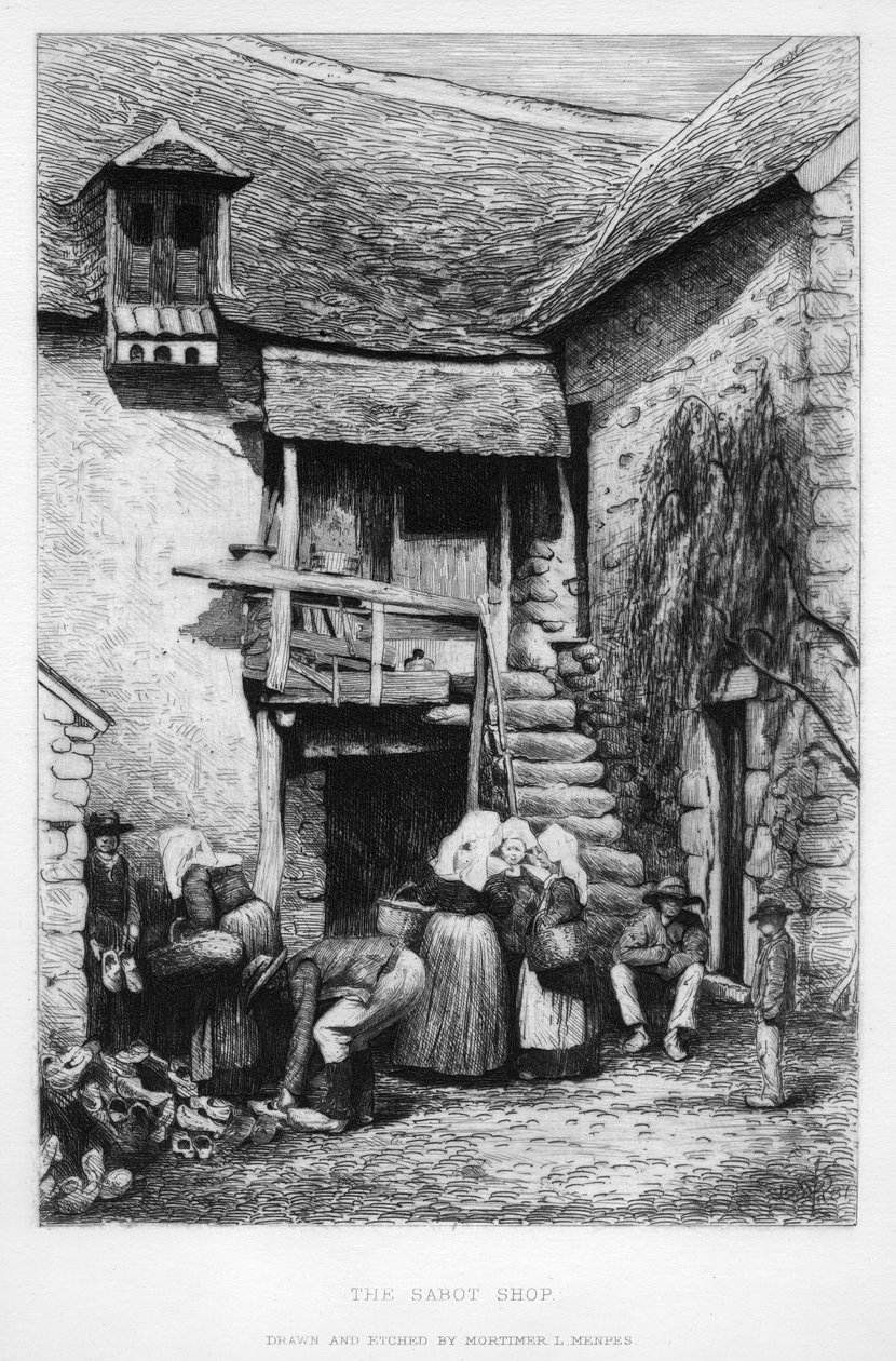 "The Sabot Shop", 1800-luku. tekijältä Mortimer L Menpes