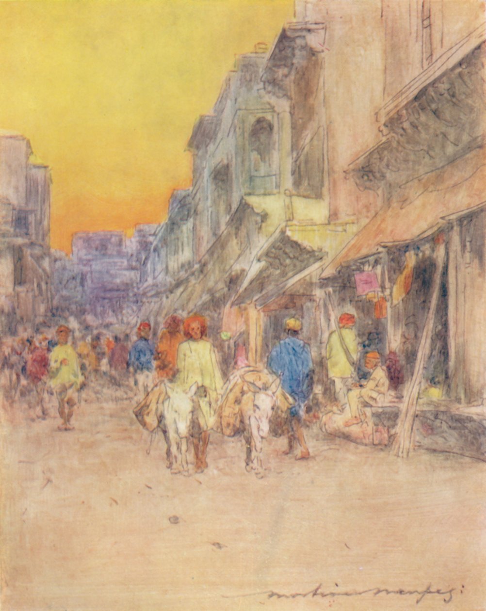 Hiljainen katu, 1905 tekijältä Mortimer Ludington Menpes