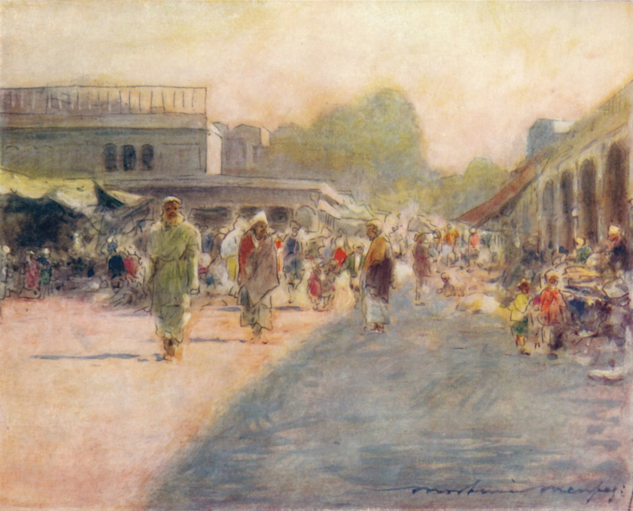 Katu Peshawurissa, 1905 tekijältä Mortimer Ludington Menpes