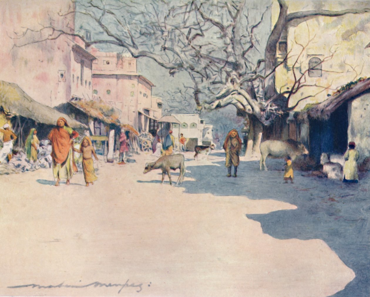 Keskipäivä, Jeypore, 1905 tekijältä Mortimer Ludington Menpes