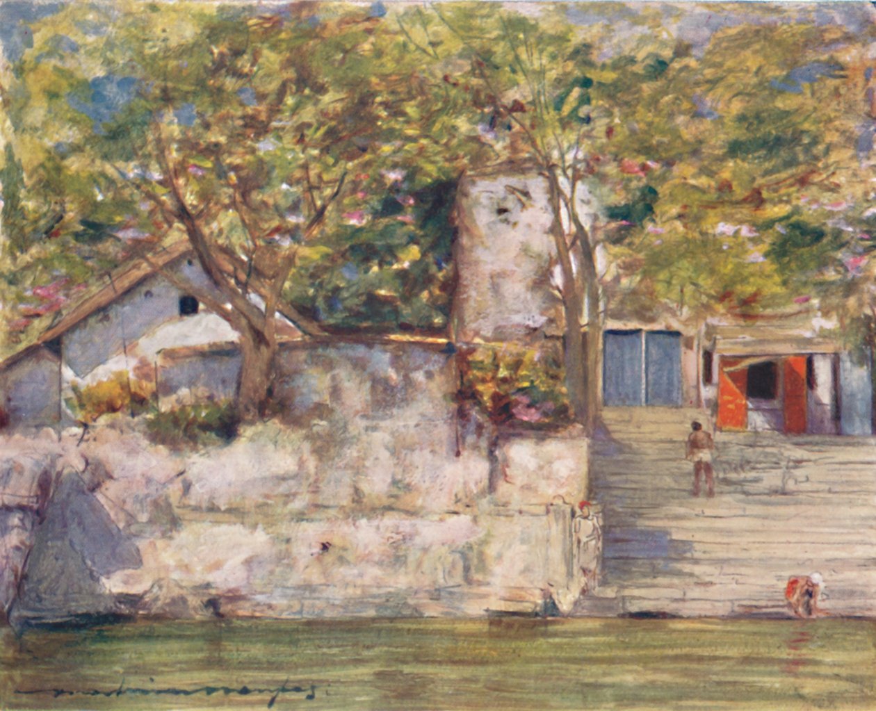 Joen portailla Agrassa, 1905 tekijältä Mortimer Ludington Menpes