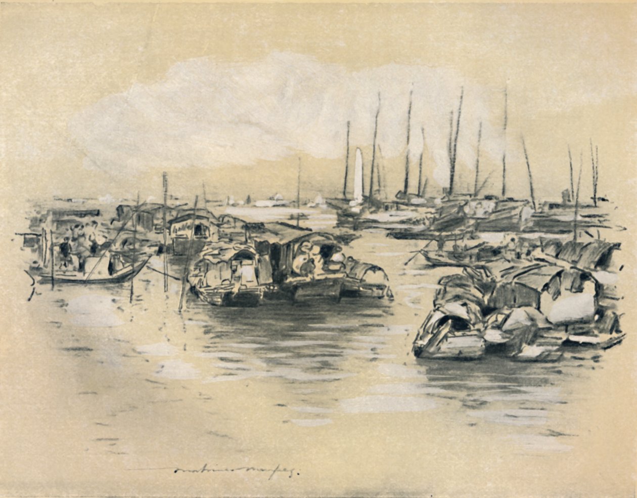 Keltaisella joella, 1903 tekijältä Mortimer Ludington Menpes