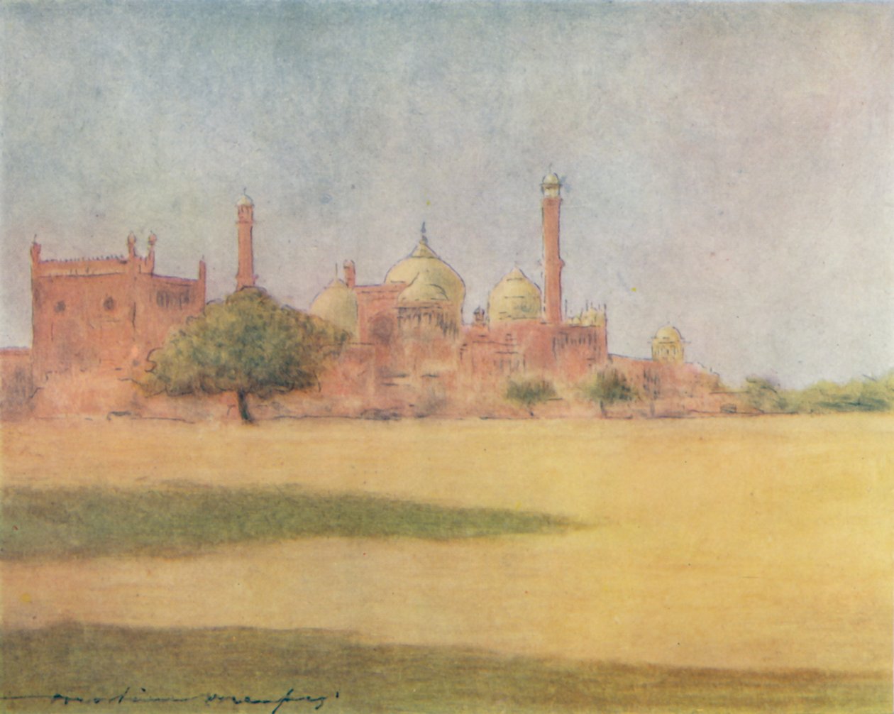 Jumna Masjid, 1905 tekijältä Mortimer Ludington Menpes
