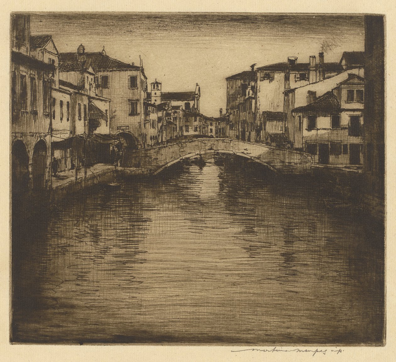 Side Canal, Venetsia tekijältä Mortimer Menpes