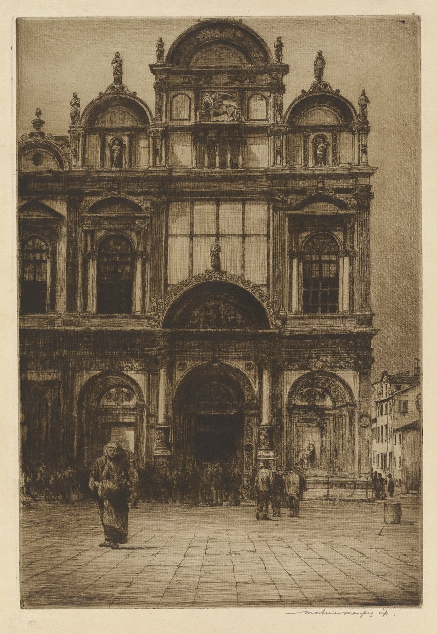 Scuola di San Marcon julkisivu, Venetsia tekijältä Mortimer Menpes