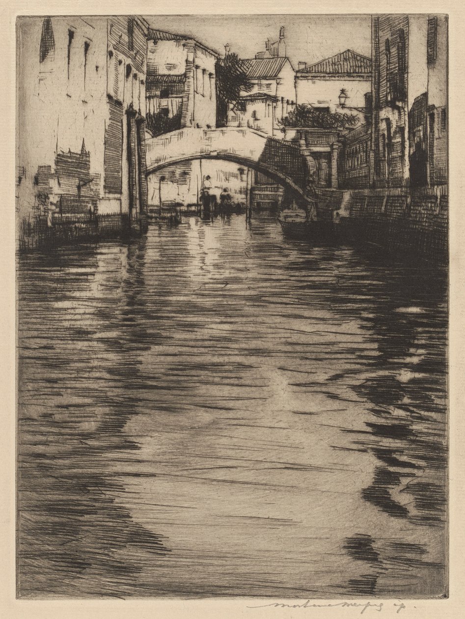 Heijastuksia, Venetsia (Lucianon silta, Canal Grande) tekijältä Mortimer Menpes
