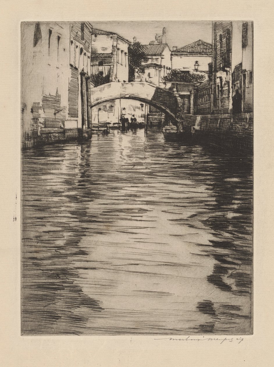 Heijastuksia, Venetsia (Lucianon silta, Canal Grande) tekijältä Mortimer Menpes