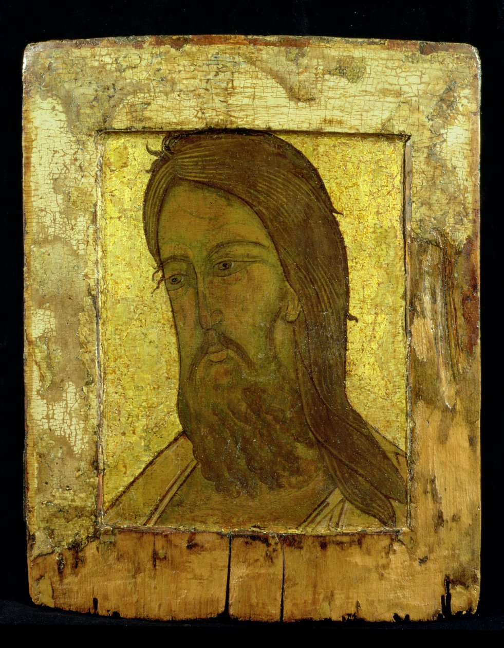Pyhän Johannes Kastajan ikoni, n. 1500 (kultalehti ja tempera taulussa) tekijältä Moscow School