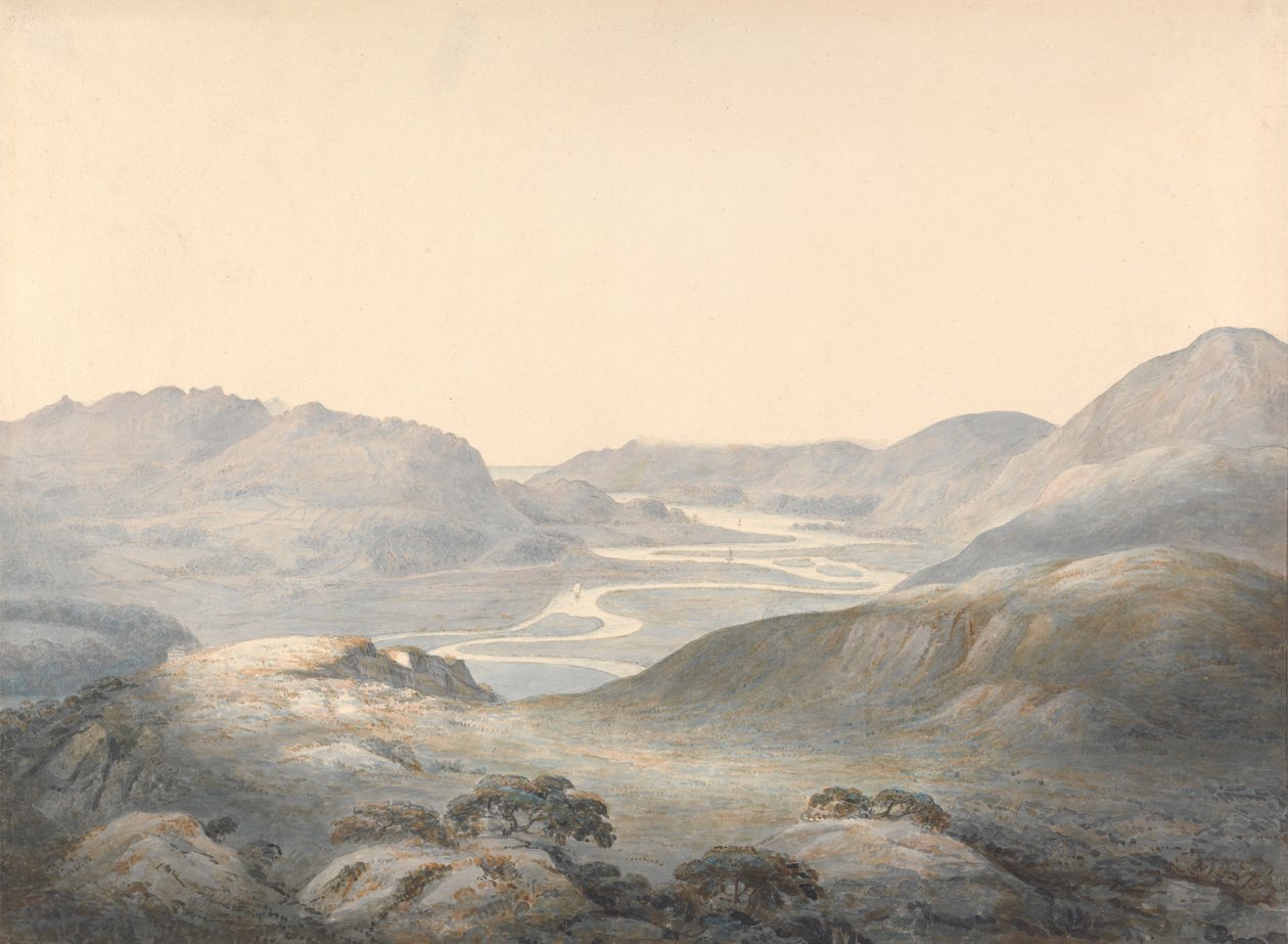 Barmouth Bay, a junção dos rios Mawddach e Gwinionfinnish tekijältä Moses Griffith
