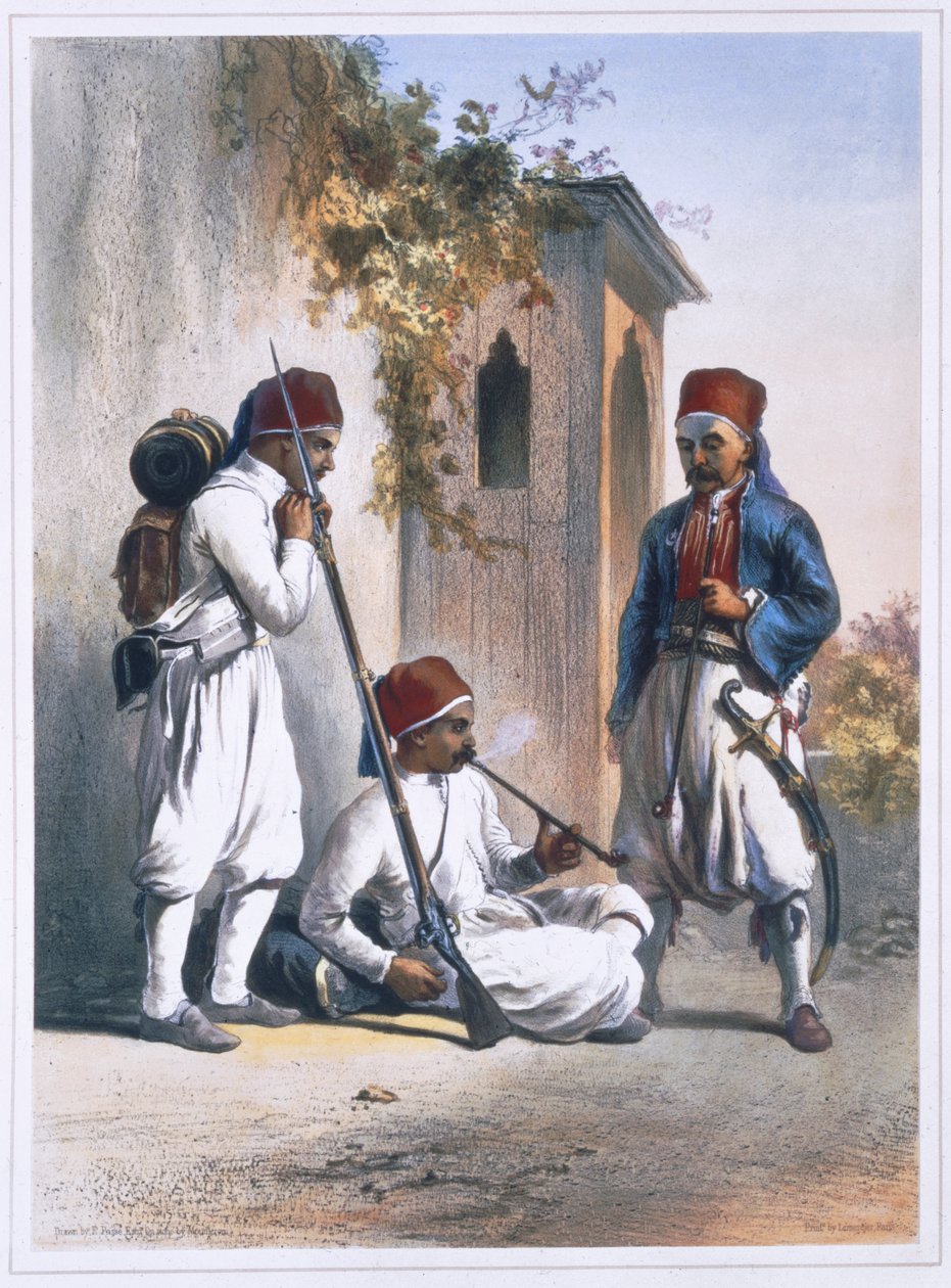 Nizamior, Turkin armeijan säännölliset joukot Kankassa, Egyptissä, 1848 tekijältä Mouilleron