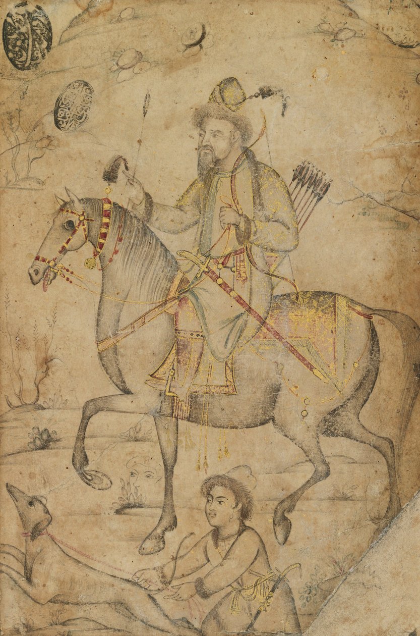 Huonekalut ja erilaiset esineet 1100- ja 1300-luvuilta tekijältä Mughal School