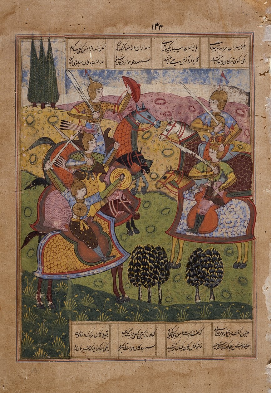 Soturien kokous, 1620-25 tekijältä Mughal School