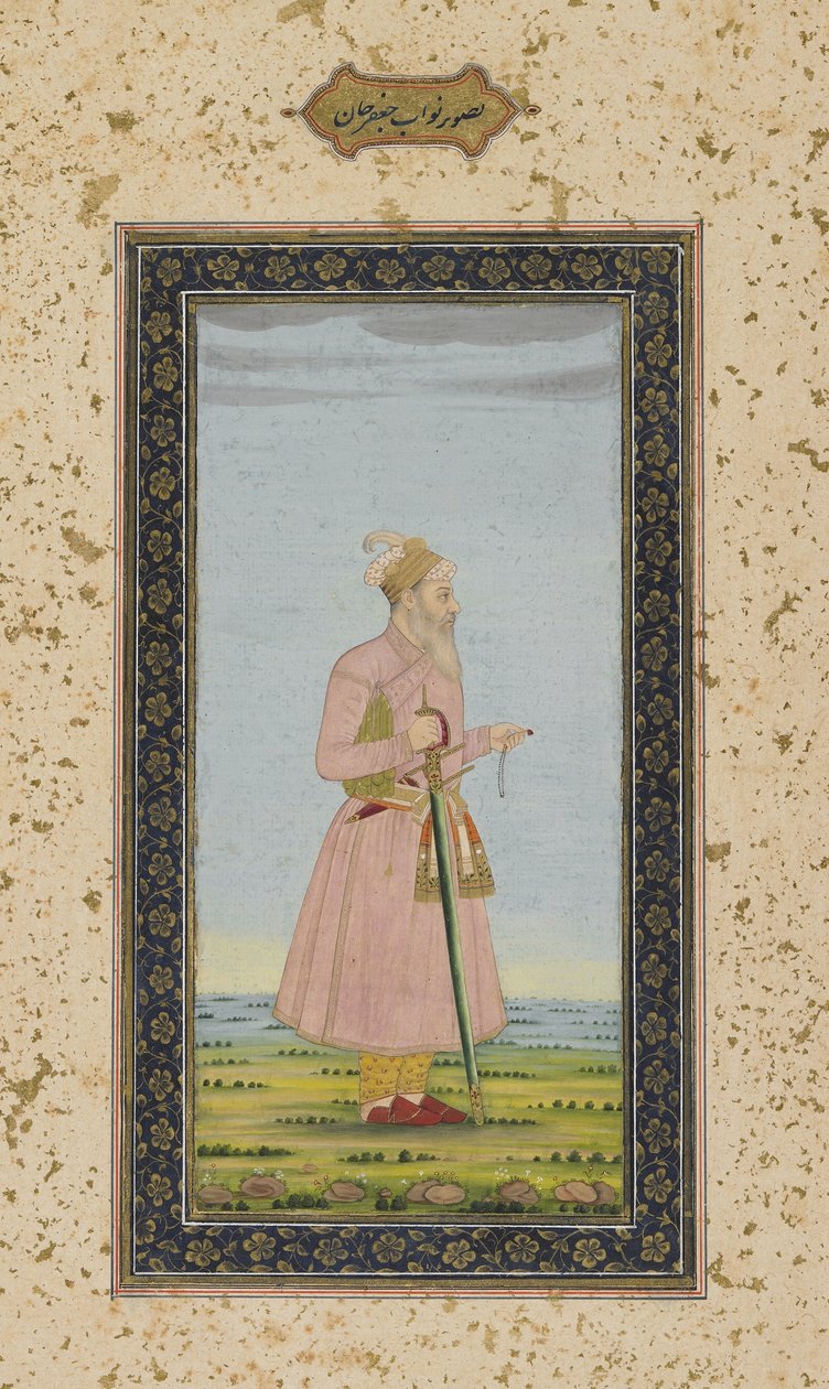 Nawab Ja"far Khan Impey-albumista, irrotettu käsikirjoitusfolio, n. 1770 tekijältä Mughal School