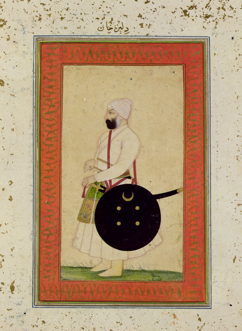 Dilir Khanin muotokuva, n.1760, Large Clive Album -albumista tekijältä Mughal School