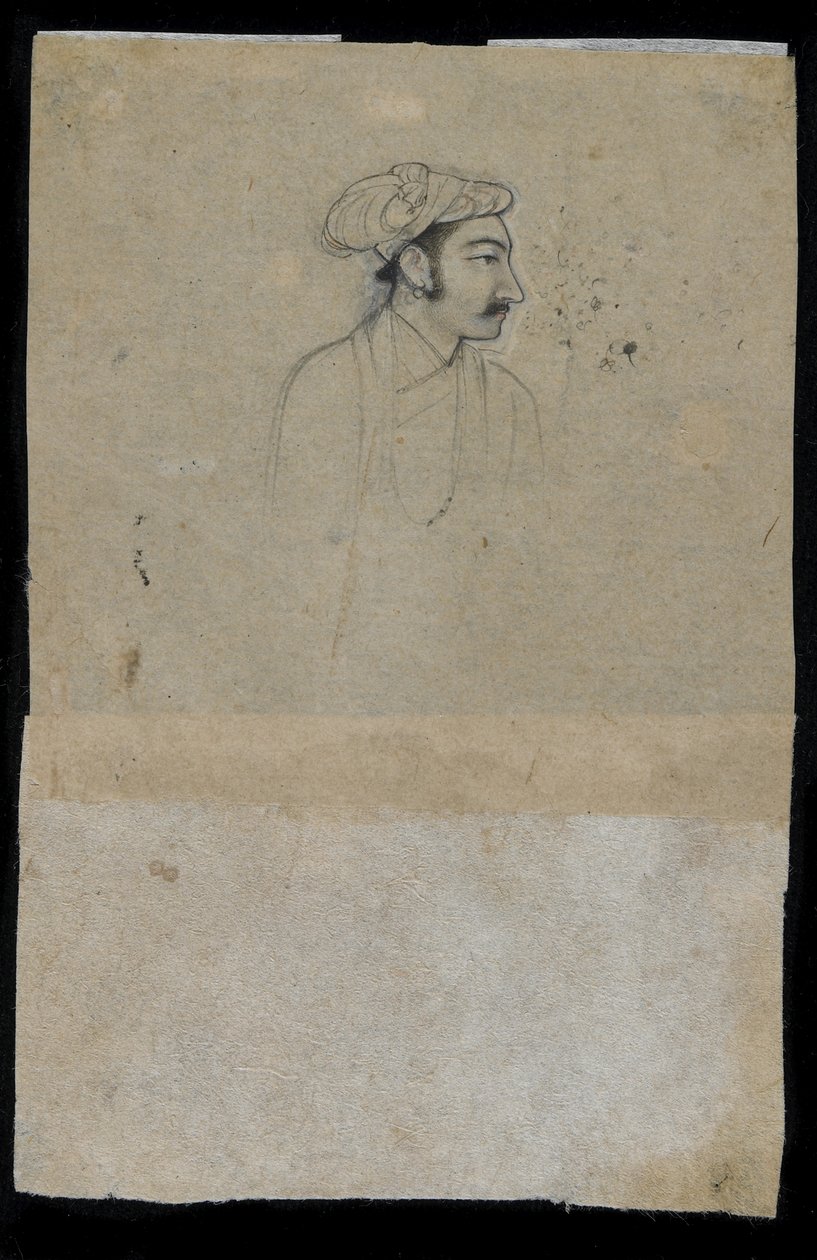 Sulttaani Khurram (Shah Jahan), n. 1615 (muste paperille) tekijältä Mughal School