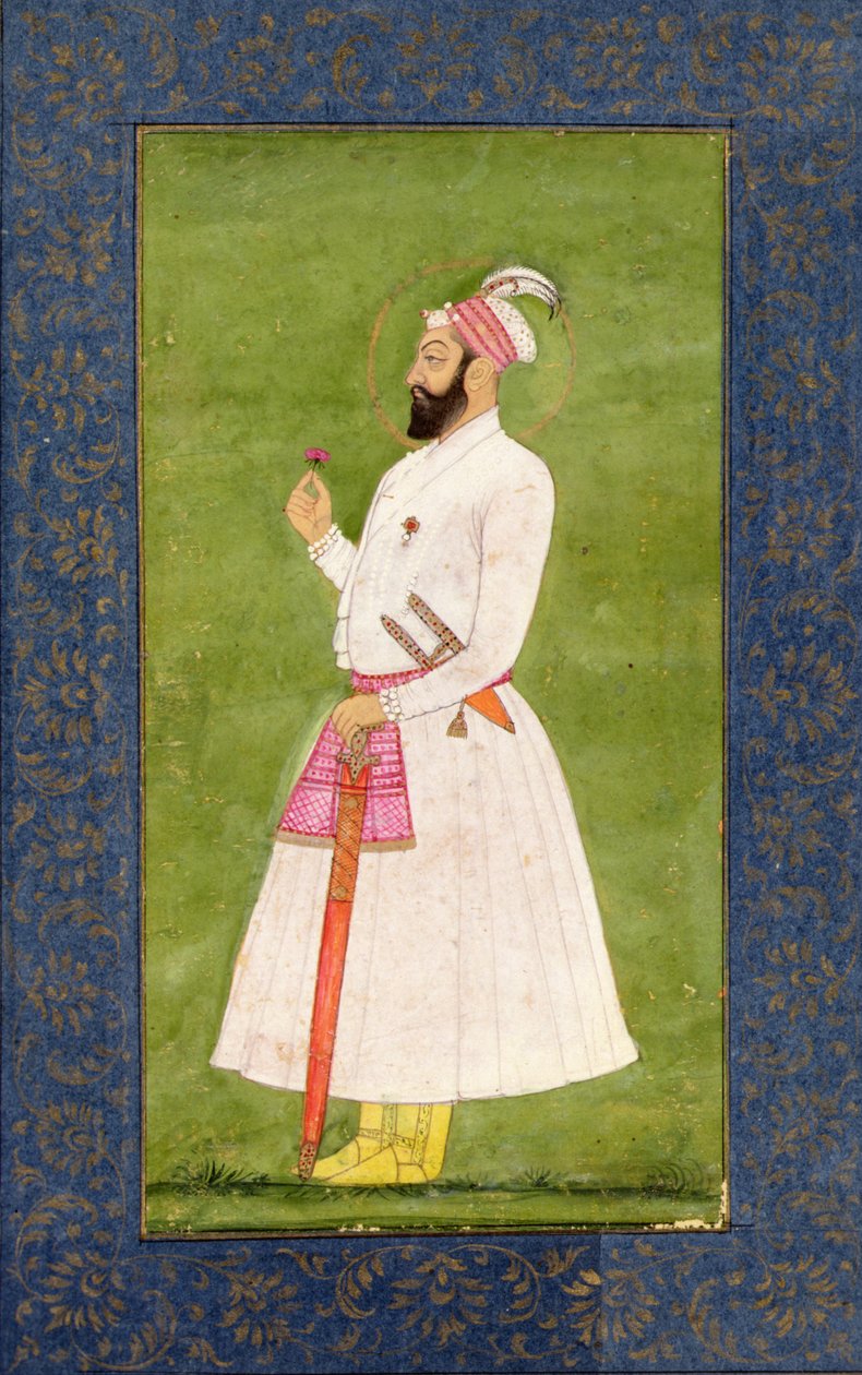 Mughal-keisari Bahadur Shah (1707-12) Large Clive -albumista tekijältä Mughal School