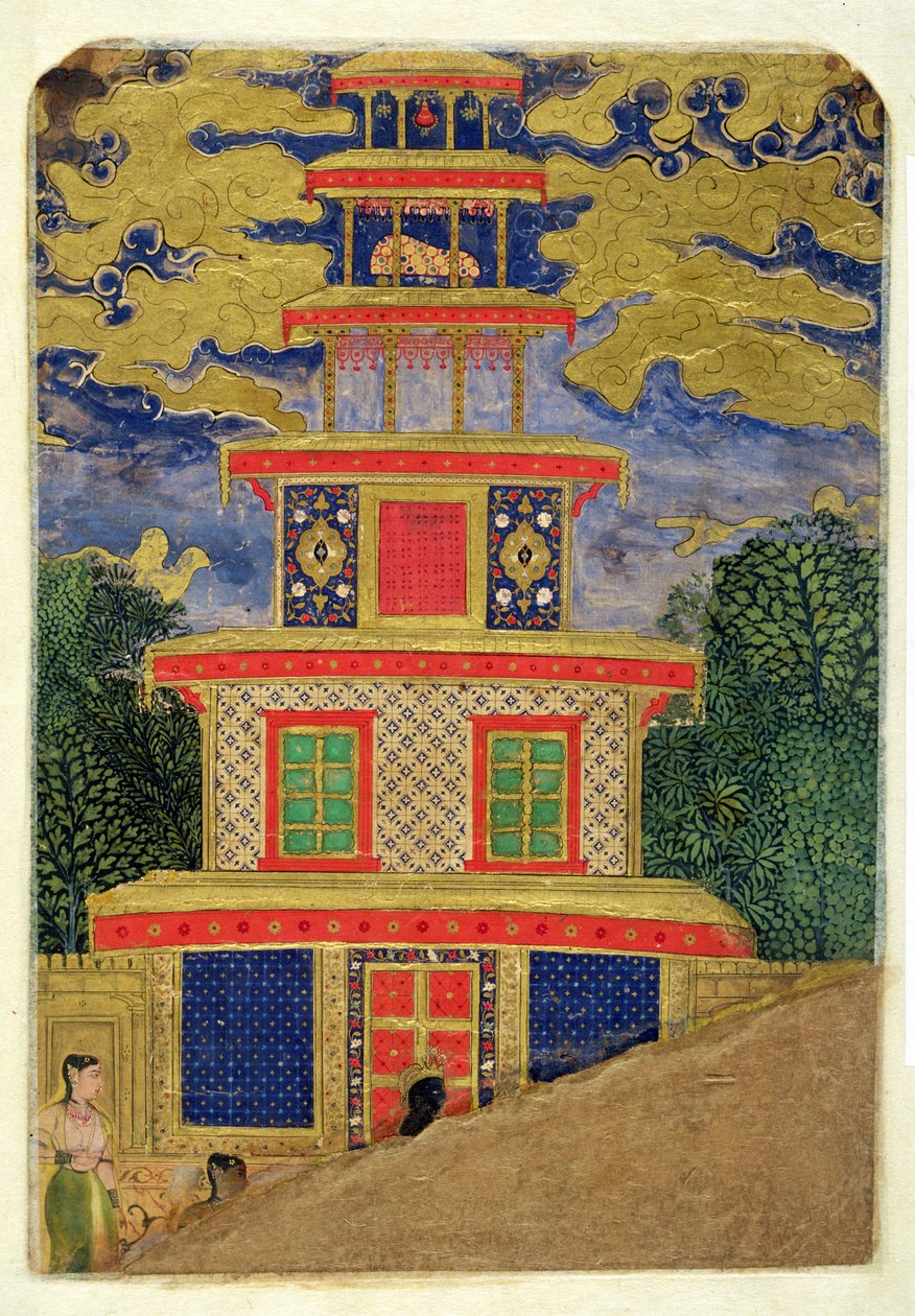 64.351 Rama pyytää Lakshmanaa hylkäämään Sitan metsään, Ramayanasta, 1600 tekijältä Mughal School