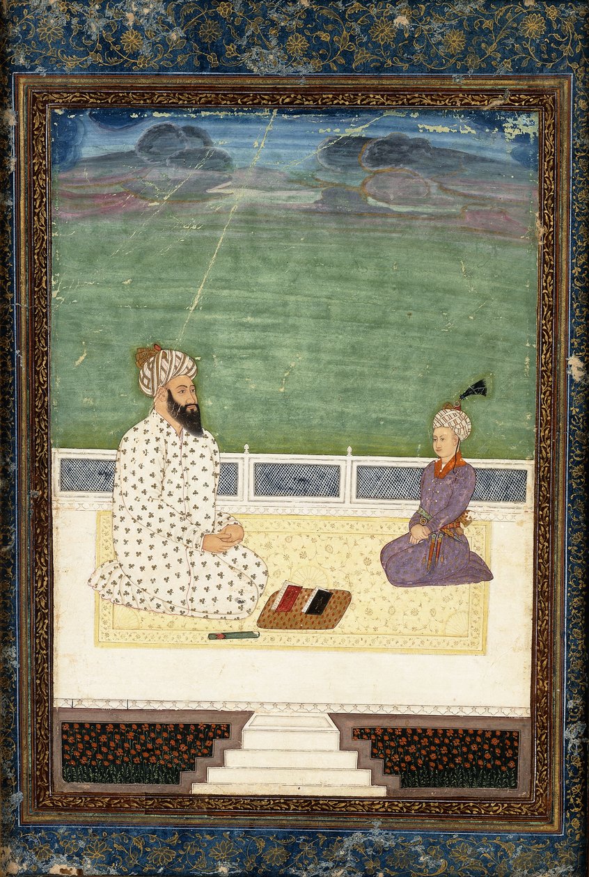 Mullah ja oppilas, 1700-luku tekijältä Mughal School