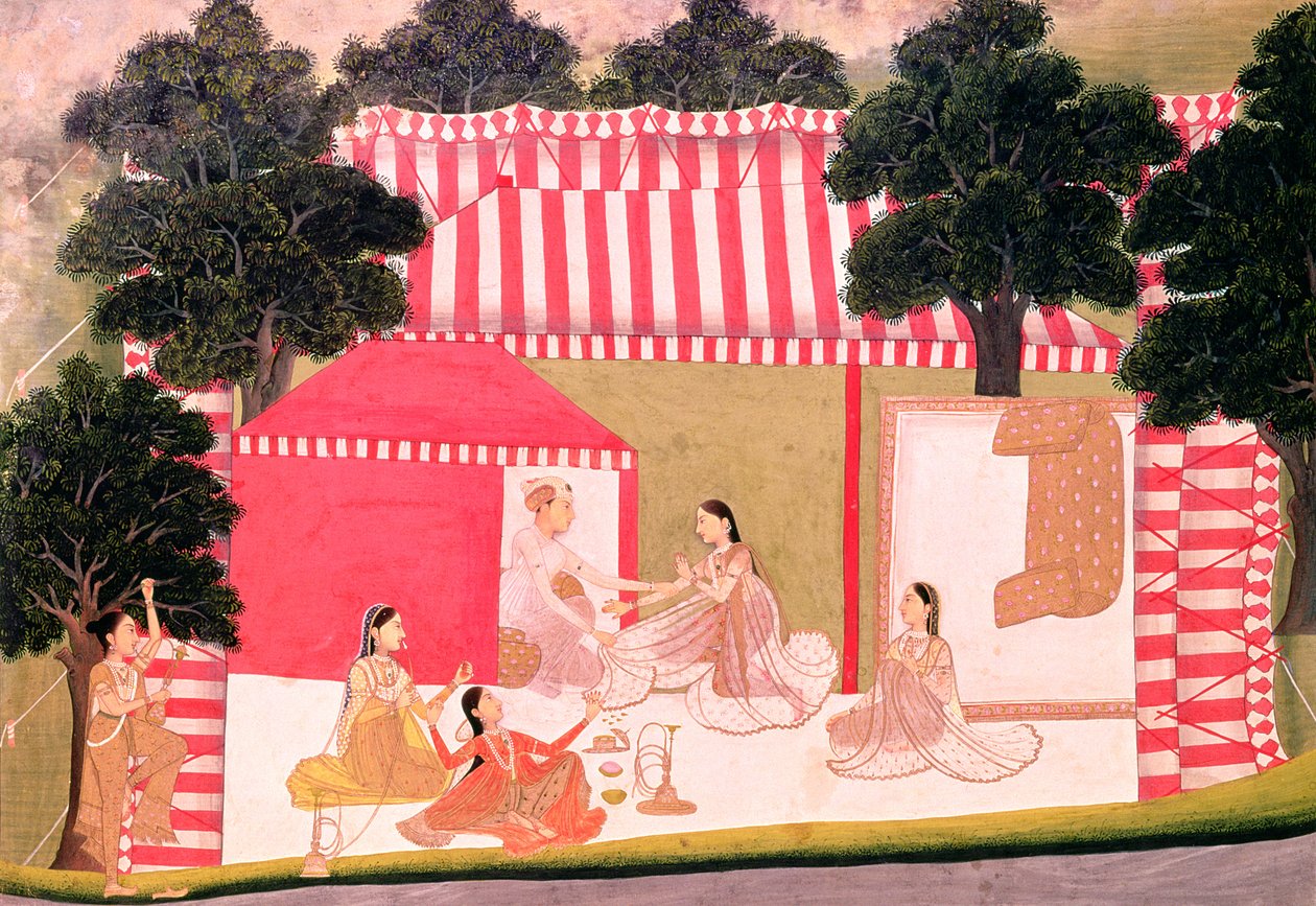 Prinssi ja hänen haareminsa tekijältä Mughal School