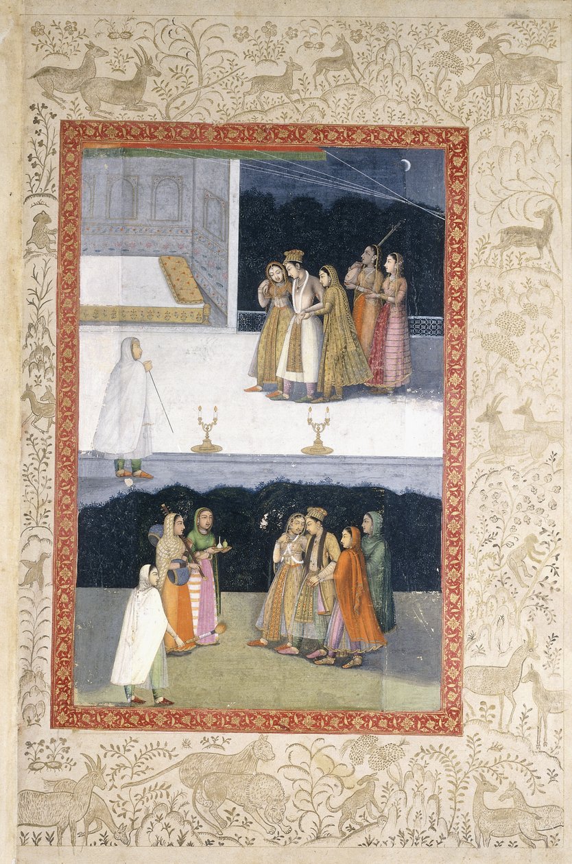Väsynyt nuori, n. 1720 tekijältä Mughal School