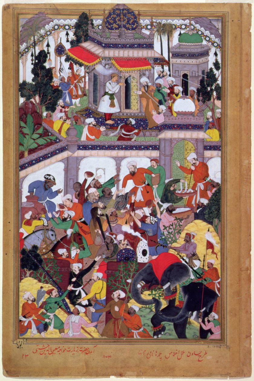 Keisari Akbar (r.1556-1605) vierailee Mu