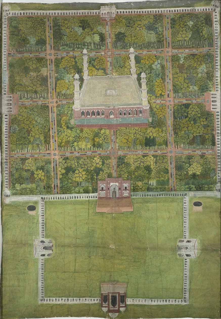 Jahangirin mausoleumi Lahoressa, 1770 tekijältä Mughal School