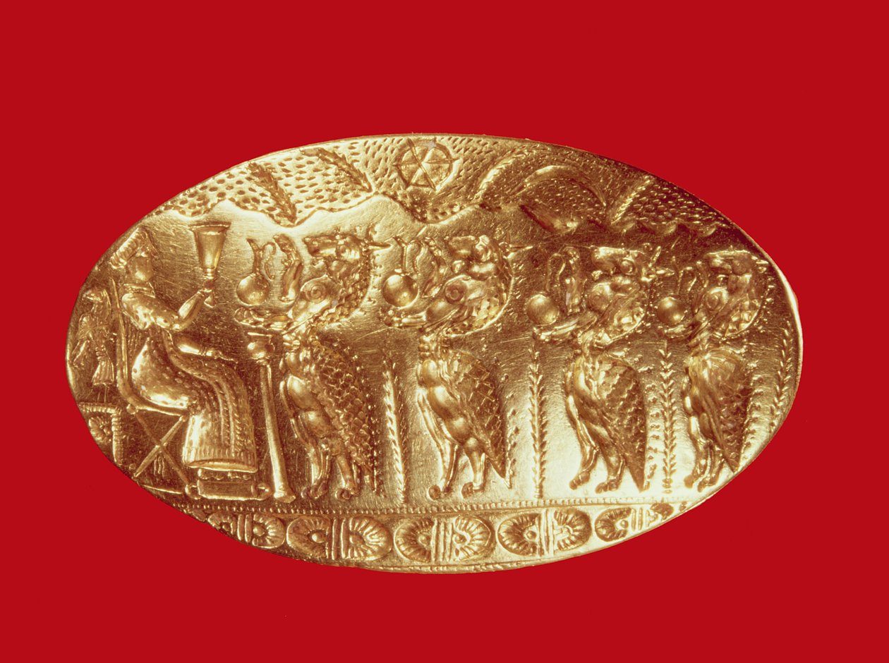 Signet sormus, Tiryns (kulta) tekijältä Mycenaean