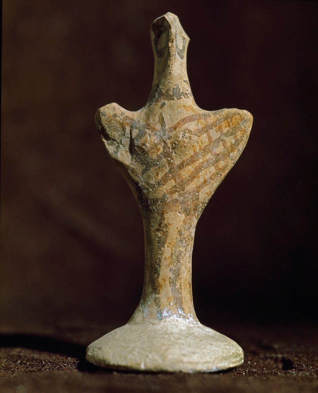 Mykeneen taidetta: terrakotta-idoli Scoglio del Tonnosta (Punta Tonno, Taranto) Italiasta. Pronssikausi, 2000 eaa. tekijältä Mycenaean Mycenaean