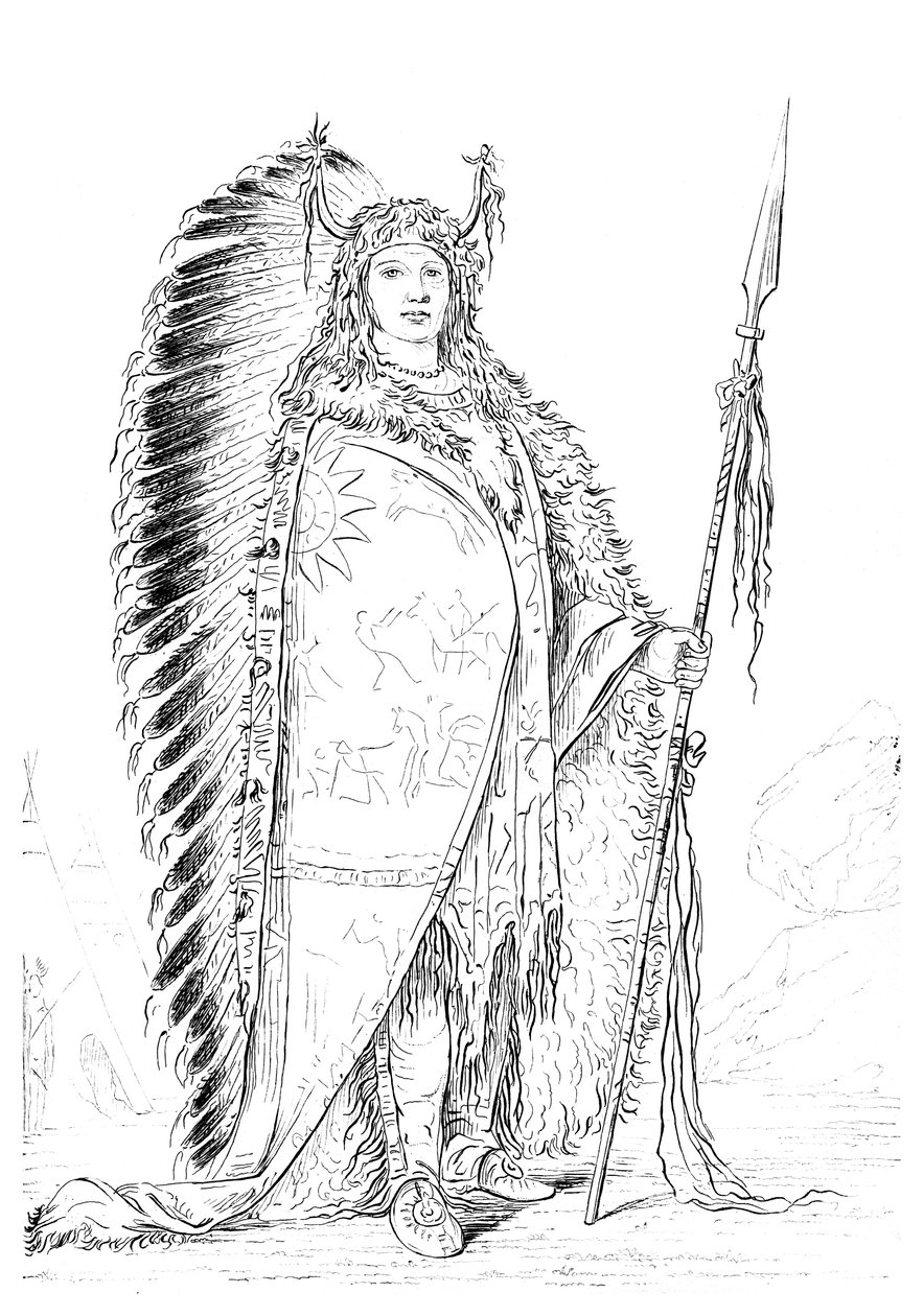 Black Rock, New-saw-wee-gee-heimon päällikkö, 1841. tekijältä Myers and Co
