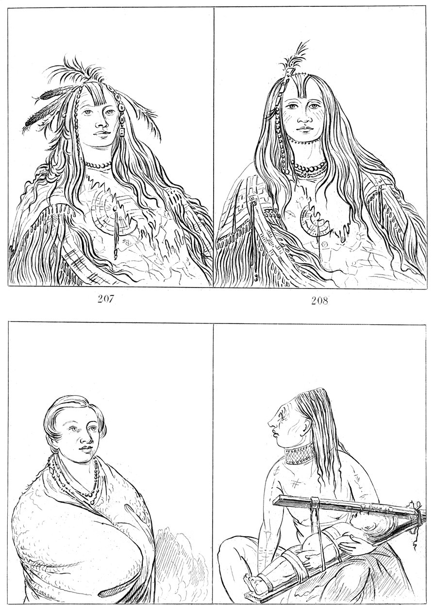 Flatheads, Nez Perces ja Chinooks, 1841. tekijältä Myers and Co