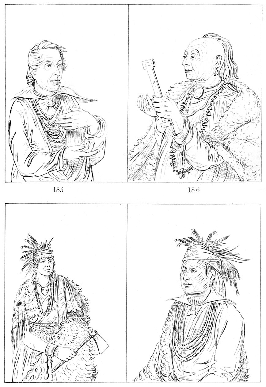 Kickapoos ja Weas, 1841. tekijältä Myers and Co