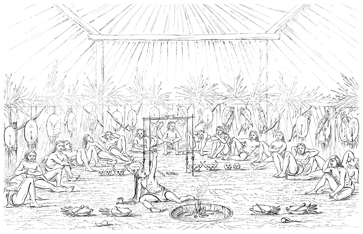 Lääketieteellinen mies ja tiipin sisustus, 1841. tekijältä Myers and Co