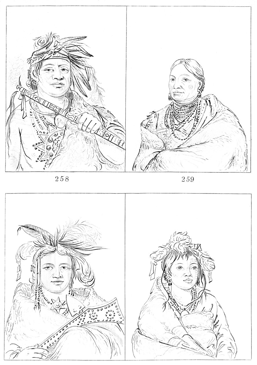 Menominees, 1841. tekijältä Myers and Co