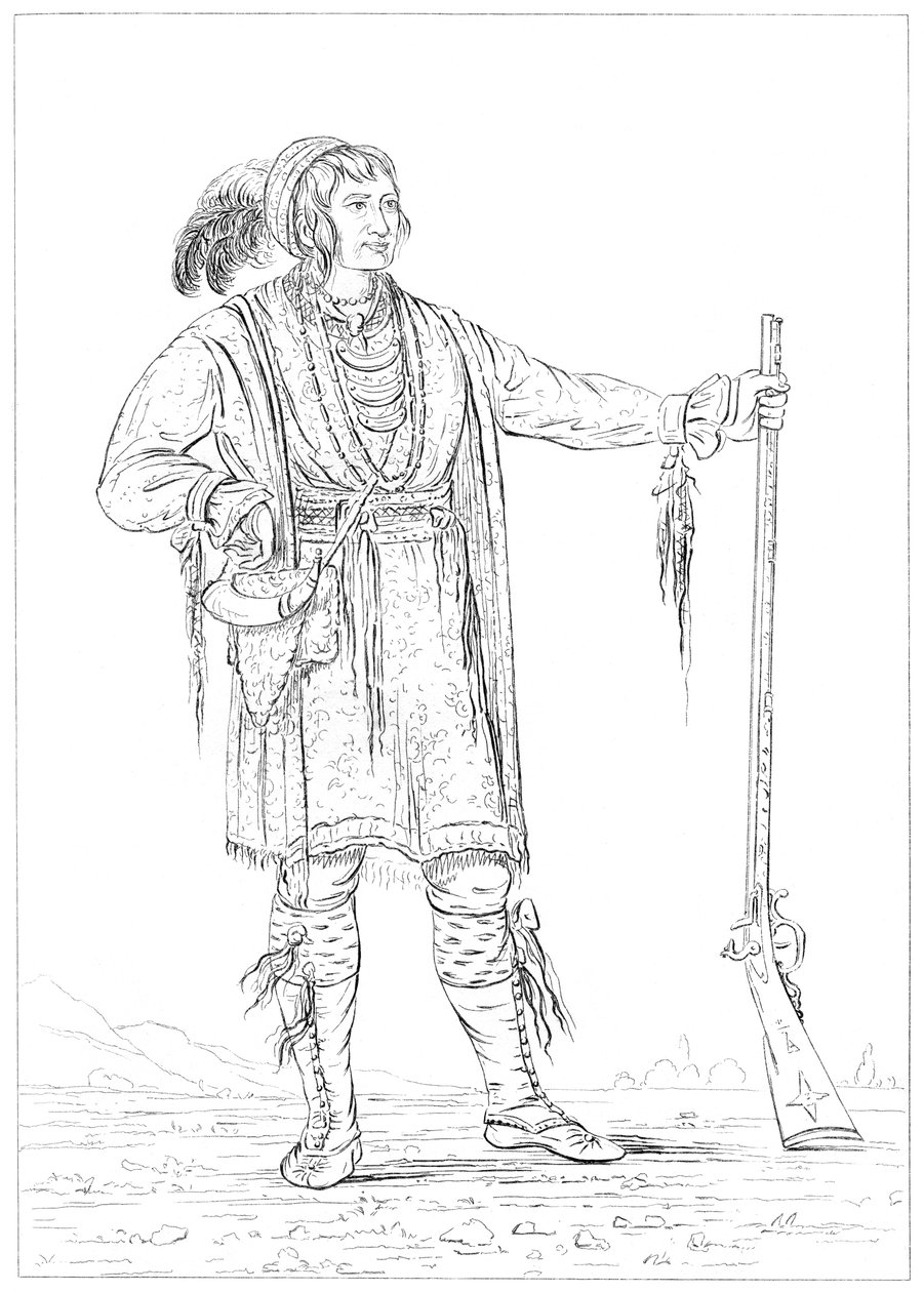 Osceola, Floridan sodan sotavanki, Fort Moultrie, Etelä-Carolina, 1841. tekijältä Myers and Co
