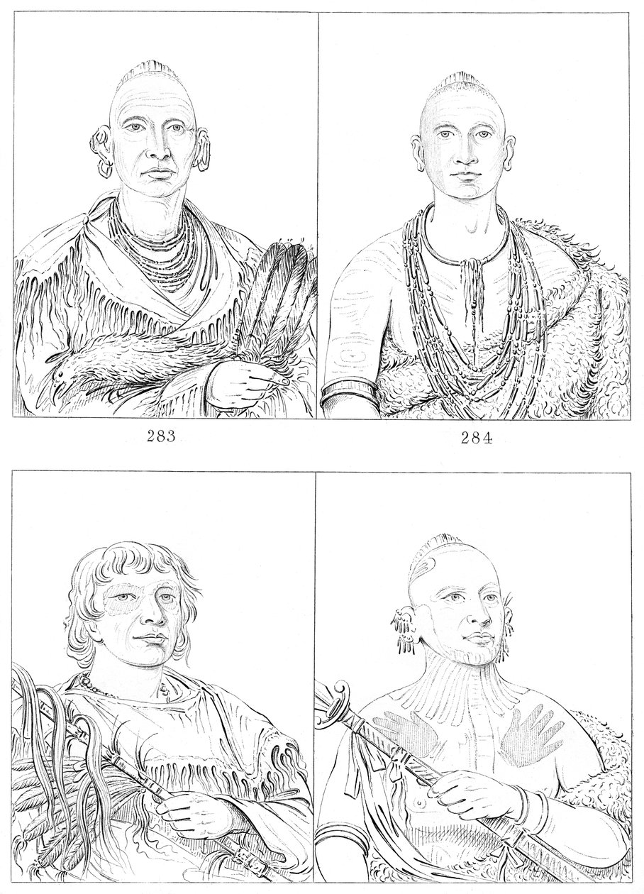 Sac and Fox Indians, 1841. tekijältä Myers and Co