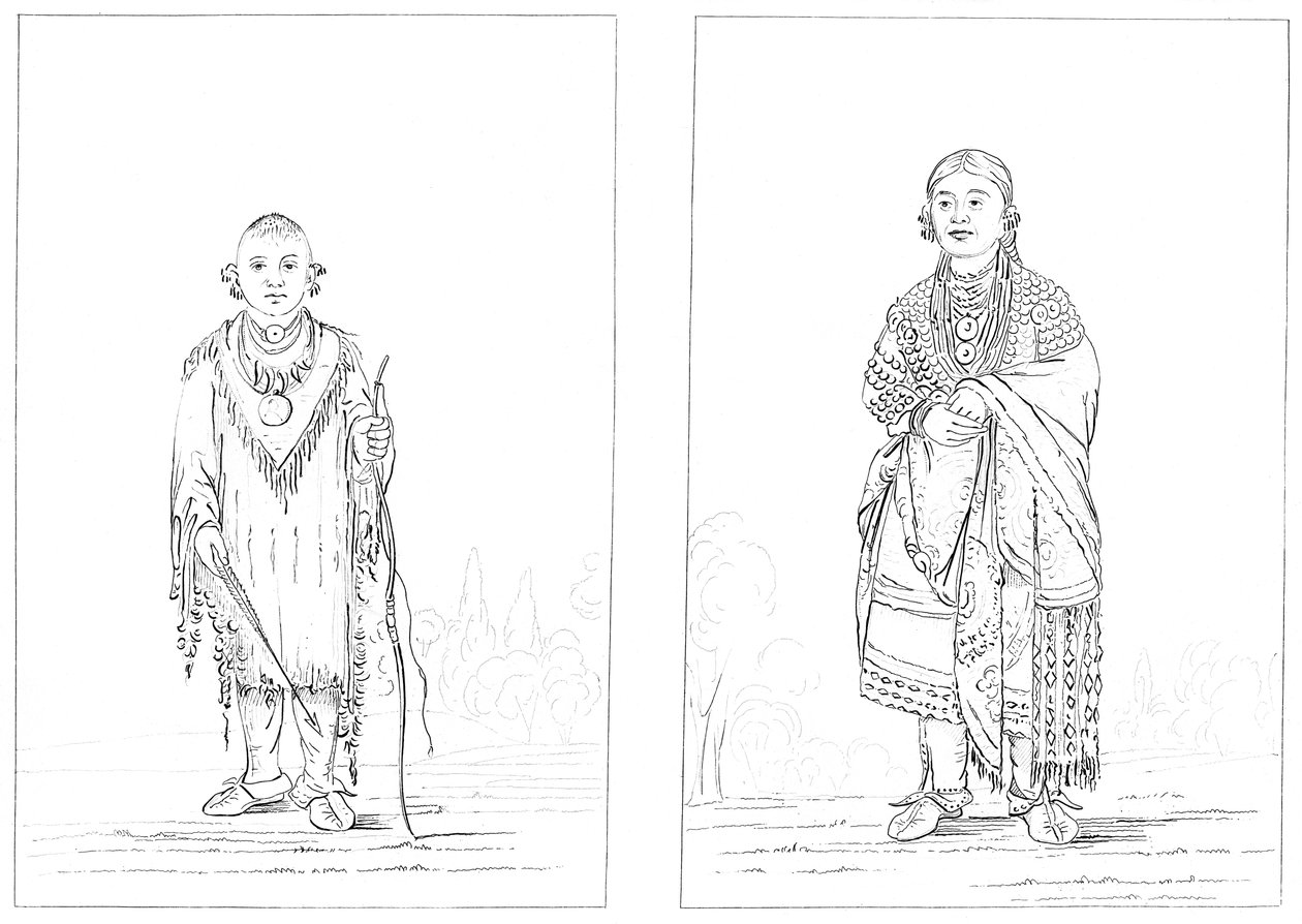 Sac and Fox Indians, 1841. tekijältä Myers and Co