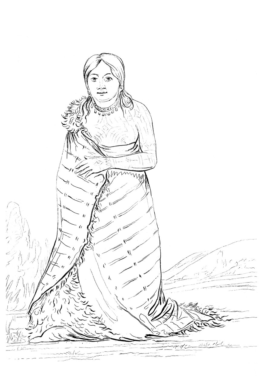 Pure Fountain, Ponca-heimon päällikön vaimo, 1841. tekijältä Myers and Co