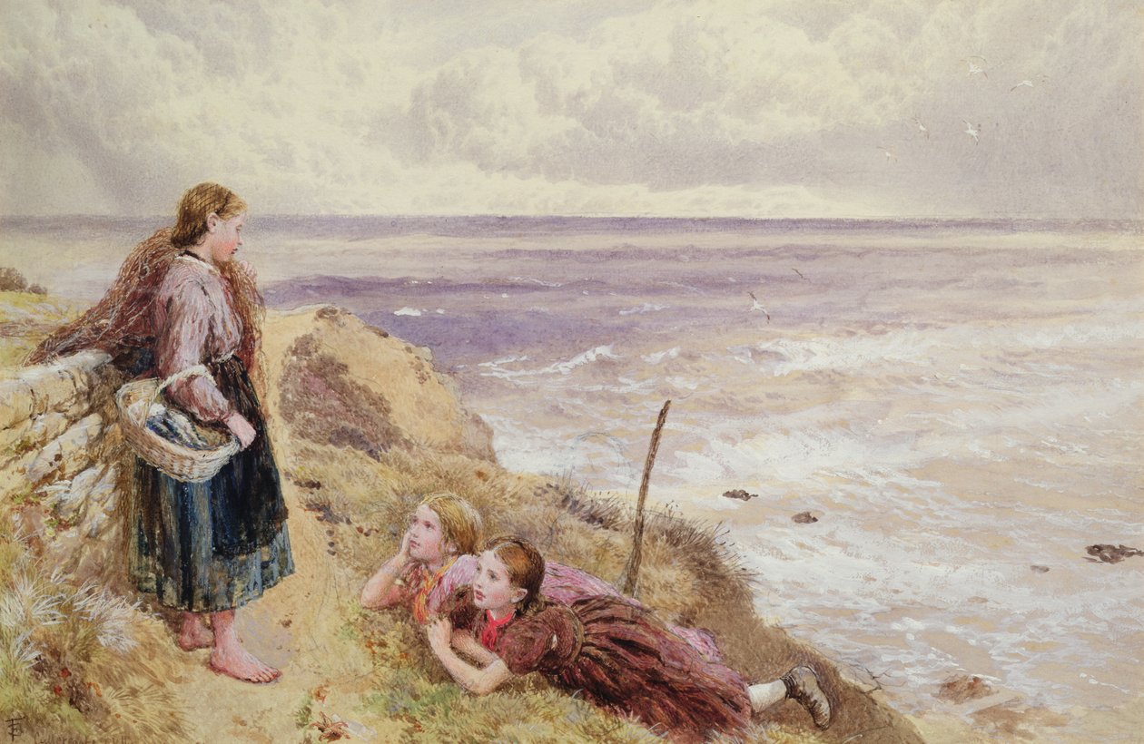 Huonekalut ja erilaiset esineet 1100- ja 1300-luvuilta tekijältä Myles Birket Foster