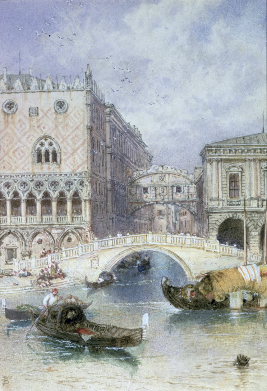 Huokausten silta, Venetsia tekijältä Myles Birket Foster