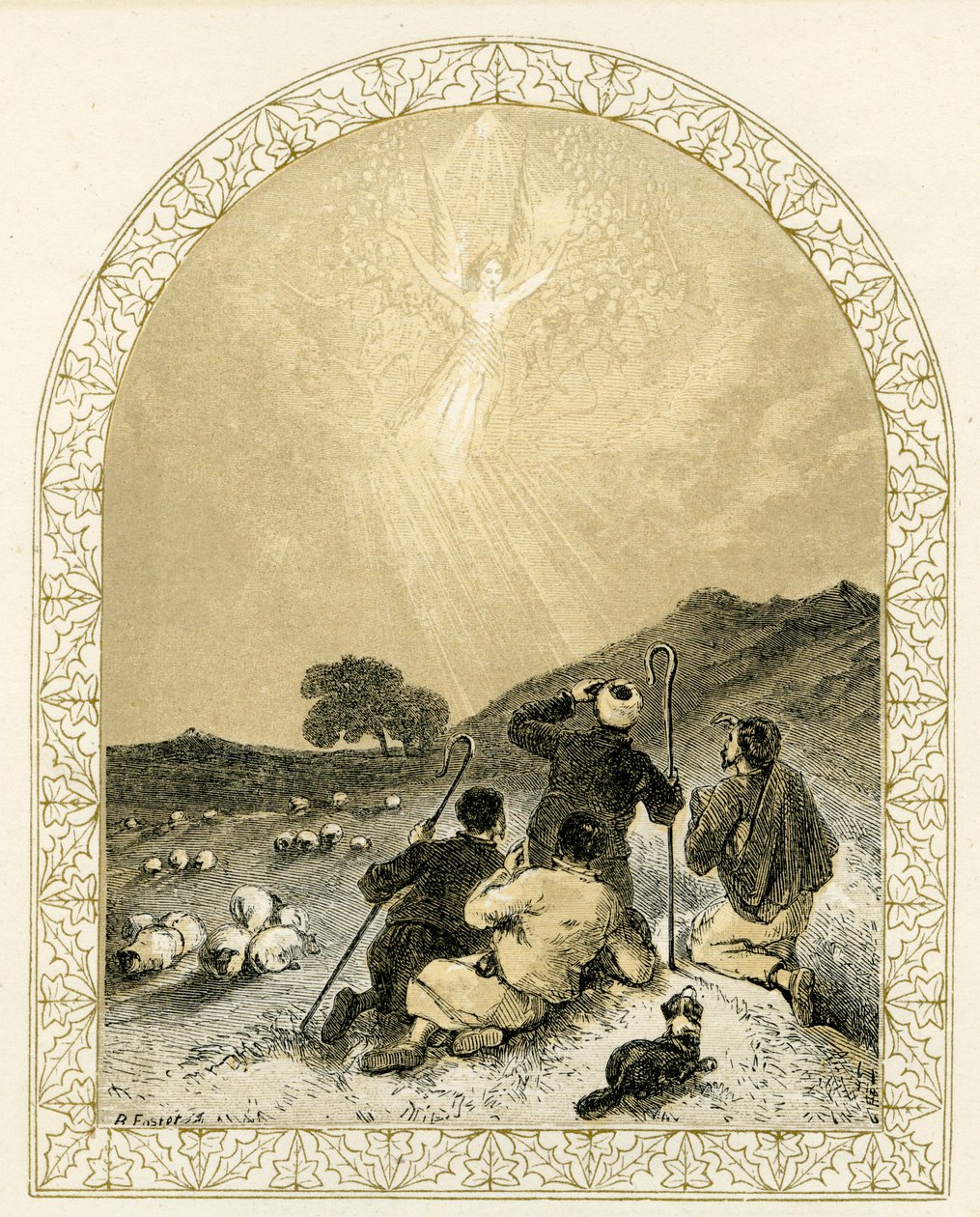 Enkeli ilmestyy paimenille - Raamattu tekijältä Myles Birket Foster