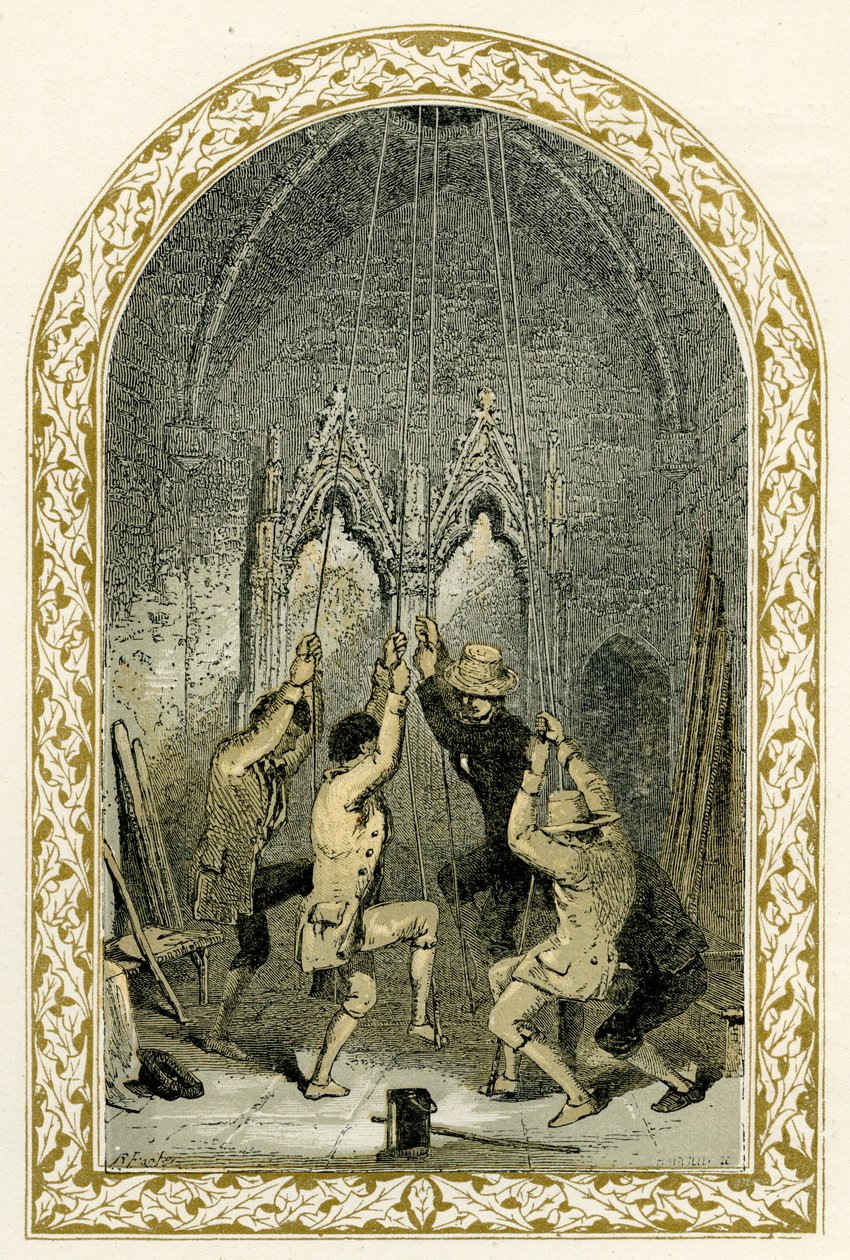 Kellonsoittajat - kuvitus Birket Foster tekijältä Myles Birket Foster