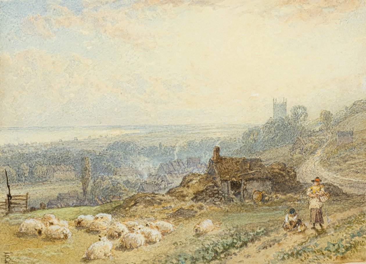 Hythe (akvarelli) tekijältä Myles Birket Foster