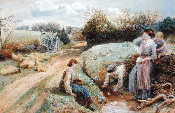 Purjehdusleluveneitä virrassa tekijältä Myles Birket Foster