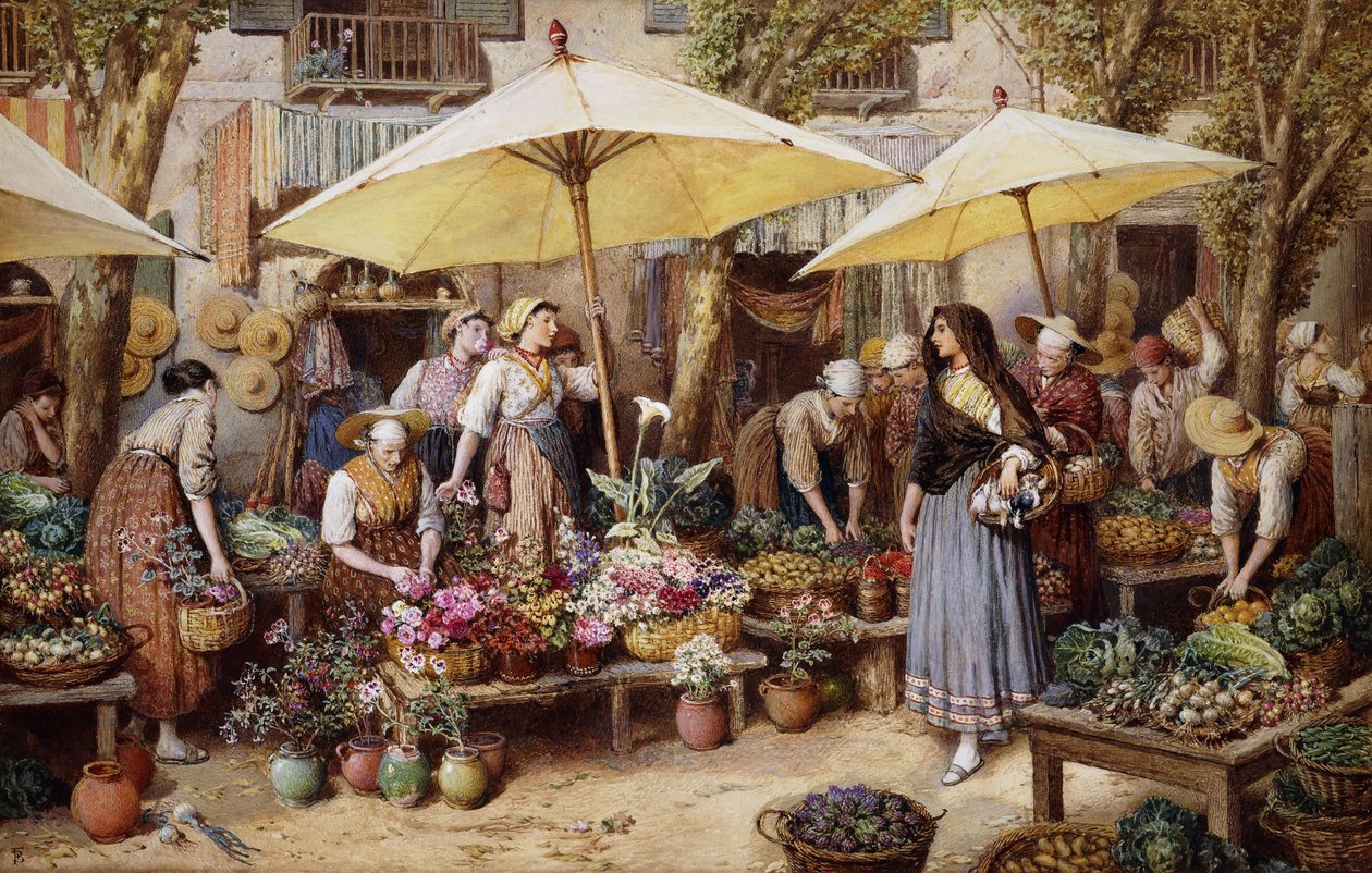 Kukkatori, Toulon, tekijältä Myles Birket Foster
