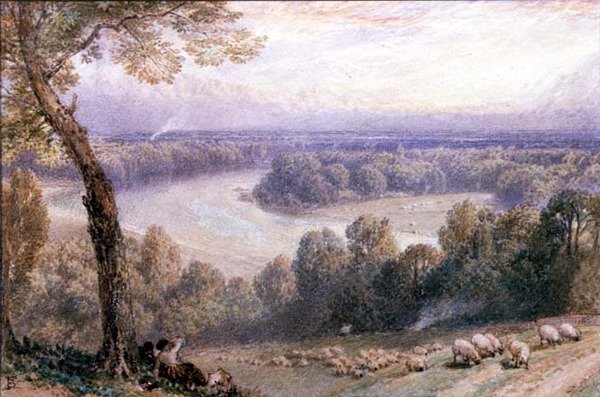 Thames Richmond Hillistä tekijältä Myles Birket Foster