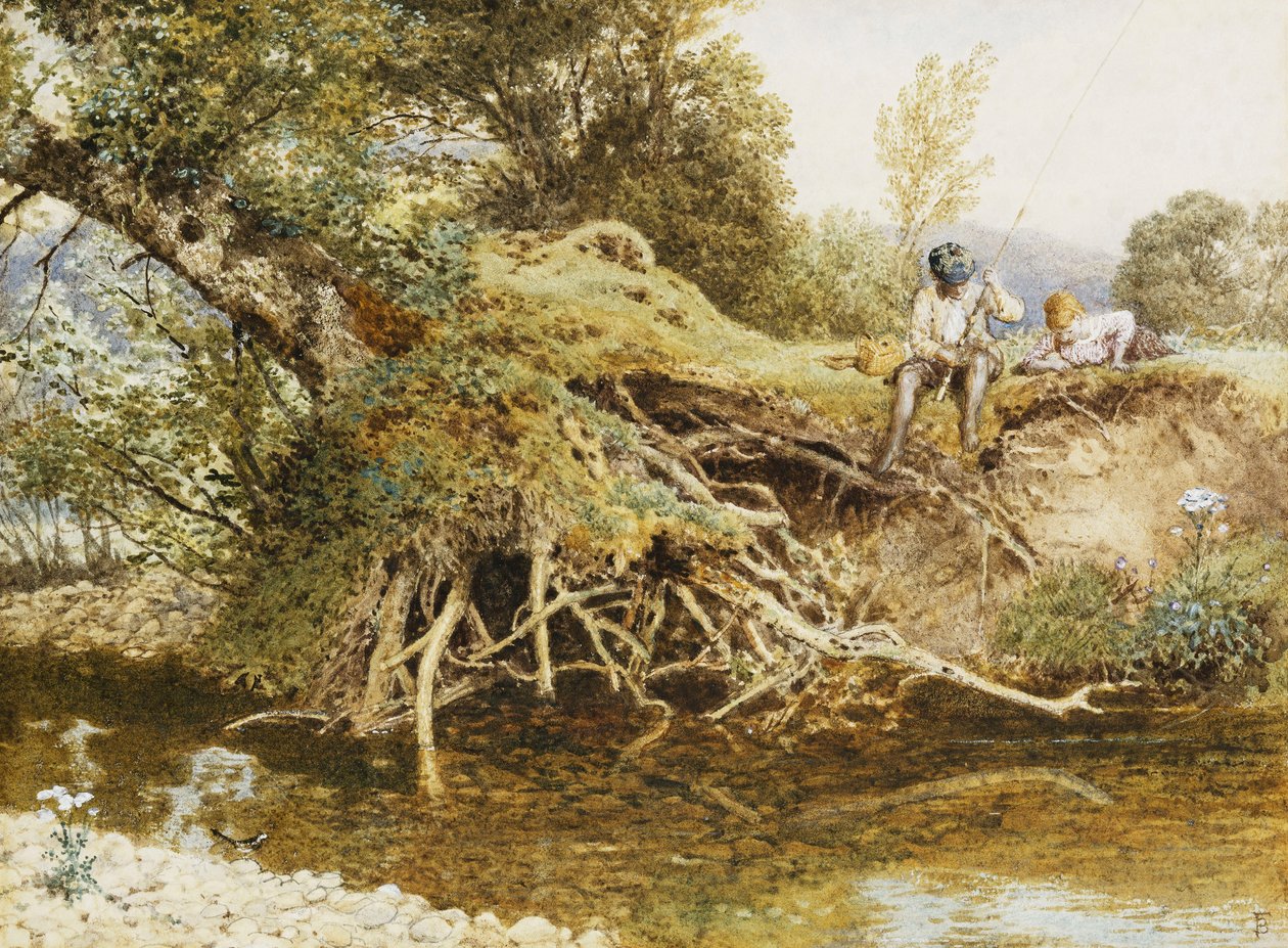 Nuori kalastaja, tekijältä Myles Birket Foster